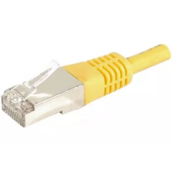 EXERTIS CONNECT 859561 Cat.6a F/UTP patch kabel, 0,3 m, žuti, 10 Gbps, Slim Boot