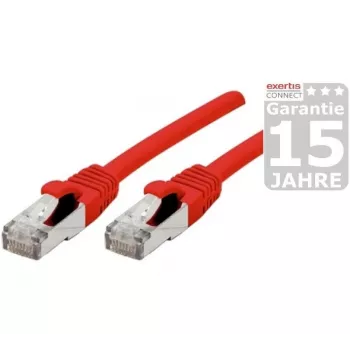 Exertis Connect Dexlan CAT 6a SFTP patch kabel, RJ-45 utikač na RJ-45 utikač, 20 m, bez halogena, zaliven, snagless, crveni 858476