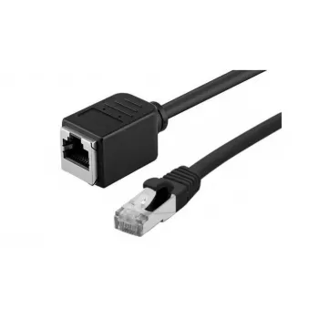 EXERTIS CONNECT Cat. 6A S/FTP produžni patch kabel, LSZH, bez zapinjanja, crni, 1,0 m 858755