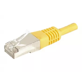 EXERTIS CONNECT Cat.6a F/UTP patch kabel, 7,5 m, žuti, 10 Gbps, Slim Bend Protection 859568