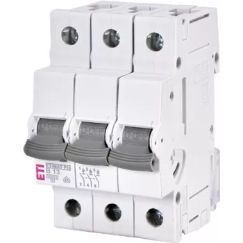 ETI ETIMAT P10 3-Pole 13A B-Curve Miniature Circuit Breaker 415V 10kA 001901309