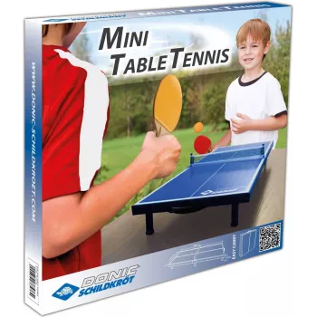 DONIC SCHILDKRÖT Mini stolnoteniski stol set, plavi, sklopivi, 68 x 33 x 9 cm, s 2 reketa, mrežicom, 2 loptice 838576