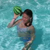 SCHILDKROT Splash Ball Watermelon lopta za vodu, zelena, 250 mm promjer, hvatljiva površina, 1 kom. (970292)