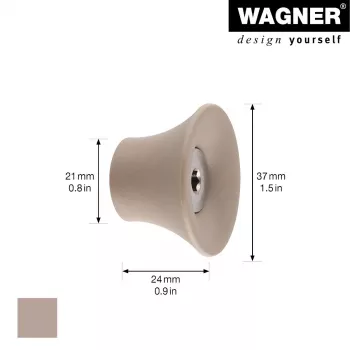 Wagner design yourself TULIP kuka za garderobu, taupe, 1 kuka, cink tlačno lijevana, zidna montaža, nosivost 10 kg 17032121