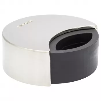 Wagner design yourself EH 5151 graničnik za vrata, cink tlačni lijev s gumenim odbojnikom, kromiran, Ø50 mm, za pričvršćivanje vijcima, srebrni 15515111