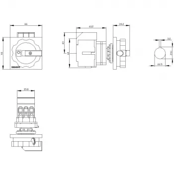 SIEMENS SIRIUS 3LD3 16A 3-polni glavni prekidač / rastavni prekidač 3LD30540TK53