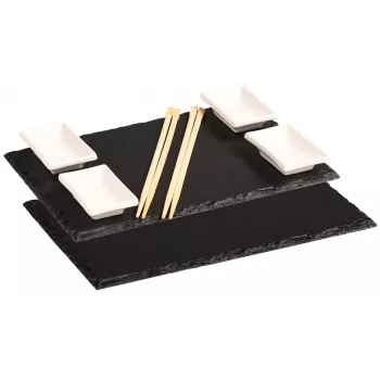 Kesper set pladnjeva za posluživanje od akacijevog drva, 2 komada, 30 x 15 x 1,5 cm, prirodno uljeni