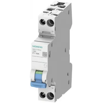 Siemens 5SY17042 zaštitni prekidač strujnog kruga 1P Z 4A 10kA s pomoćnim prekidačem 1NO