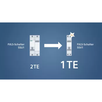 Siemens 5SV1316-7KK06 RCBO, 1P+N, 6 A, C-karakteristika, 30 mA, tip A, 6 kA