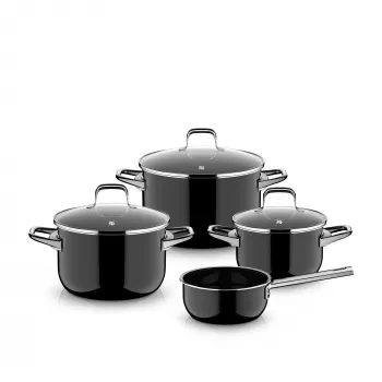 WMF Fusiontec Essential Pro 4-dijelni set posuđa crni 3201114047