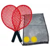 Schildkröt set za beach tennis, crno-crveni – 2 plastična reketa i meka loptica 970130