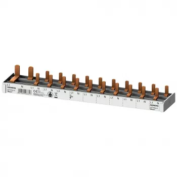 SIEMENS 5ST37840 sabirnica s iglama 16mm², 1x FI zaštitni prekidač 1P+N + 10x kompaktni uređaji, 12 TE
