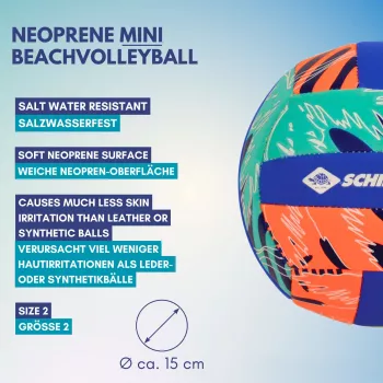 SCHILDKROT neopren mini odbojka na pijesku veličina 2 meka tekstilna površina otporna na slanu vodu 970342