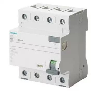 SIEMENS 5SV36468 zaštitna sklopka struje kvara, tip A, 63 A, 300 mA, 4-polna, 400 V, selektivna