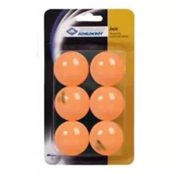 DONIC SCHILDKRÖT Jade loptice za stolni tenis, pakiranje od 6 komada, narančaste, plastične, za rekreativne igrače 618378