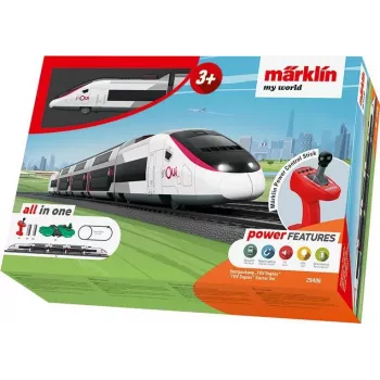 Märklin TGV Duplex H0 5-dijelni digitalni set vlaka s Mobile Station 2, bijelo-crni 029406