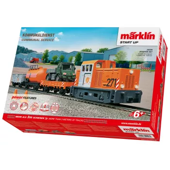 Märklin Start up 029296 H0 početni set komunalne službe s dizelskom ranžirnom lokomotivom i 2 vagona kipera