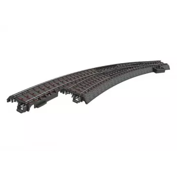 Märklin 24771 C-tračnica zakrivljena skretnica lijevo, H0 tračnica, ručna, crno podloga