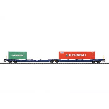 Märklin 47474 Sdggmrss dvostruki džepni vagon H0 mjerilo 1:87 kobaltno plavi 393 mm