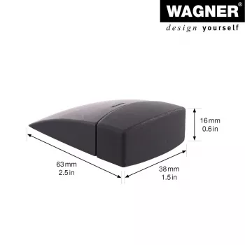 Wagner design yourself EH 5150 podni graničnik vrata, cink tlačni lijev i plastika, mat nikal, visina 45 mm 15515011