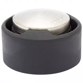 Wagner design yourself EH 5171 graničnik vrata, cink lijevani s gumenim odbojnikom, Ø 5 cm, mat nikal/crni 15517111