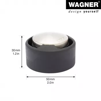 Wagner design yourself EH 5171 graničnik vrata, cink lijevani s gumenim odbojnikom, Ø 5 cm, mat nikal/crni 15517111