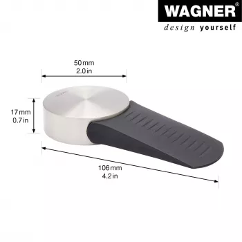 Wagner Design Yourself EH 5116 graničnik vrata, cink lijevani s gumenim odbojnikom, Ø 50 mm, mat nikal 15511611