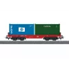 Märklin 44700 H0 2-osovinski zatvoreni teretni vagon, DB smeđi, epoha III-IV, Relex spojnice, 115 mm