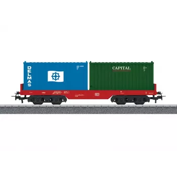 Märklin 44700 H0 2-osovinski zatvoreni teretni vagon, DB smeđi, epoha III-IV, Relex spojnice, 115 mm