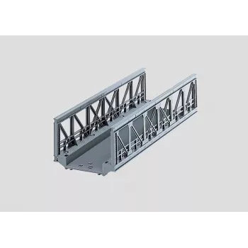Märklin 074620 Lattice Bridge for H0 Model Railways (1:87 Scale), Grey, Single-Track, 360 mm