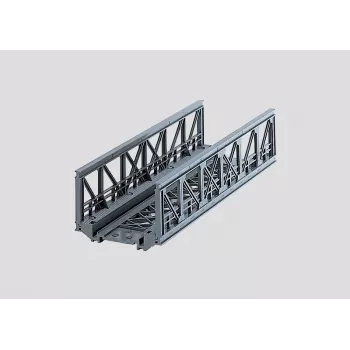 Märklin 07262 rešetkasti most za HO modele željeznica – sivi plastični set za jednokolosiječni most, duljina 360 mm