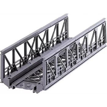 Märklin 07262 rešetkasti most za HO modele željeznica – sivi plastični set za jednokolosiječni most, duljina 360 mm