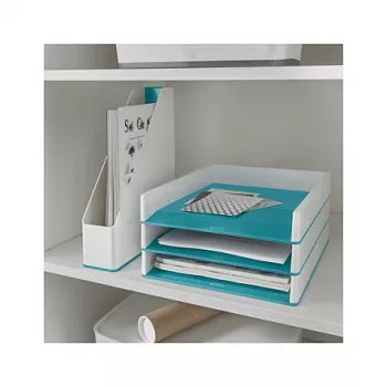 LEITZ WOW Duo Colour ladica za pisma A4, ledenoplava/bijela 5361-10-51