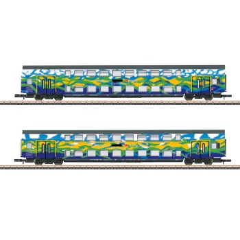 Märklin 87306 Z set dvokatnih vagona Touristik 1 DB AG - 2 dvokatna međuvagona