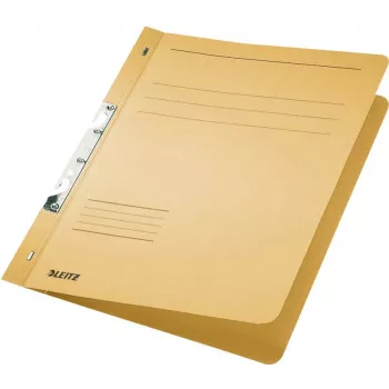 LEITZ registrator s mehanizmom na prorez, DIN A4, manila karton, šampanj, 250 g/m², kapacitet 170 listova, mehanizam 80 mm, pakiranje od 50 (3746-00-11)