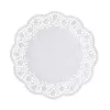 PAPSTAR okrugle papirnate podloge za torte Ø 28 cm, 100 komada, bijeli čipkasti uzorak 12268