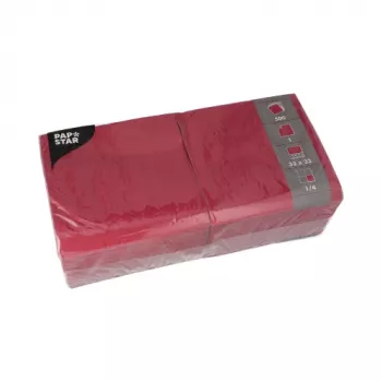 PAPSTAR papirnate salvete bordo, 1-slojne, 33 x 33 cm, 500 komada (82902)
