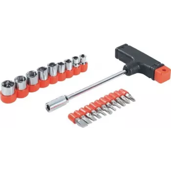 Brüder Mannesmann T-Handle Ratchet Bit Holder Set 21-Piece (148-KOMBI)