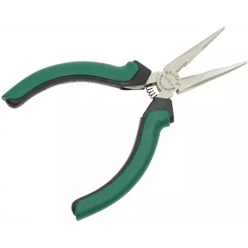BRÜDER MANNESMANN GREEN LINE šiljasta kliješta, 125 mm, ravna, alatni čelik, zeleno-crna drška M 1070-4