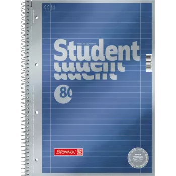 BRUNNEN Premium Student College blok A4 liniran s rubnim linijama, paket od 5 1067127