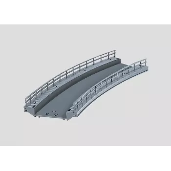 Märklin 074613 zakrivljeni dio rampe za mostni stup, HO mjerilo, sivi