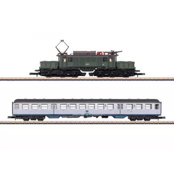 Märklin 81221 Z set vlaka - 175 godina Geislinger Steige DB parna lokomotiva serije 50 s 3 teretna vagona, tračnice i upravljač