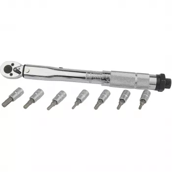 Brüder Mannesmann M18314 Torque Wrench Set 5-25 Nm, 1/4 inch Drive, 19-Piece