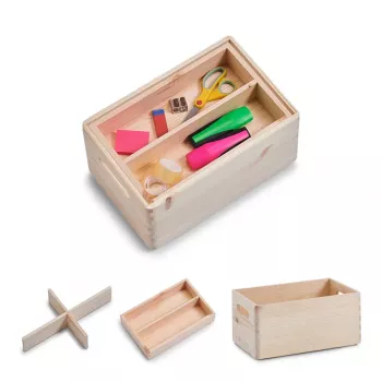 Zeller 13320 All-Purpose Crate Set, 3 Pieces, Softwood