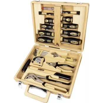 BRÜDER MANNESMANN MAN 29001 24-dijelni set alata u bambusovoj kutiji M29001