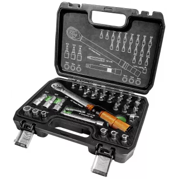 Brüder Mannesmann M18315 Torque Wrench Set 1/4 inch Drive 5-25 Nm