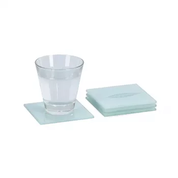 Zeller 26232 set podmetača za čaše, 4 komada, staklo, prozirno