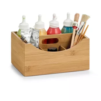 Zeller Storage Box Natural 25 x 18 x 12 cm Bamboo 13336