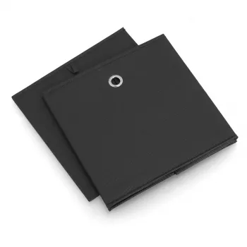 Zeller 14113 Non-Woven Storage Box, 30 L, 32 x 32 x 32 cm, Black