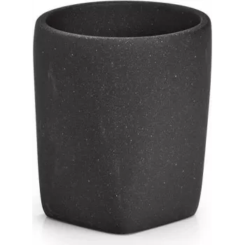 Zeller Present Dark Stone Black Freestanding Toothbrush Holder (18892)